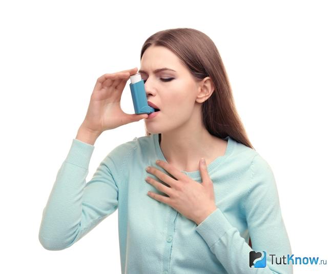 Бронхиальная астма у девушки