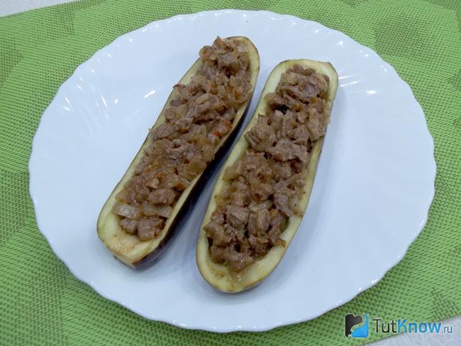 Баклажаны нафаршированы мясом
