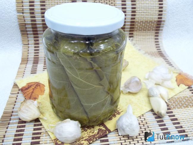 Готовые консервированные листья винограда для долмы
