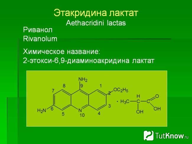 Химическая формула Риванола