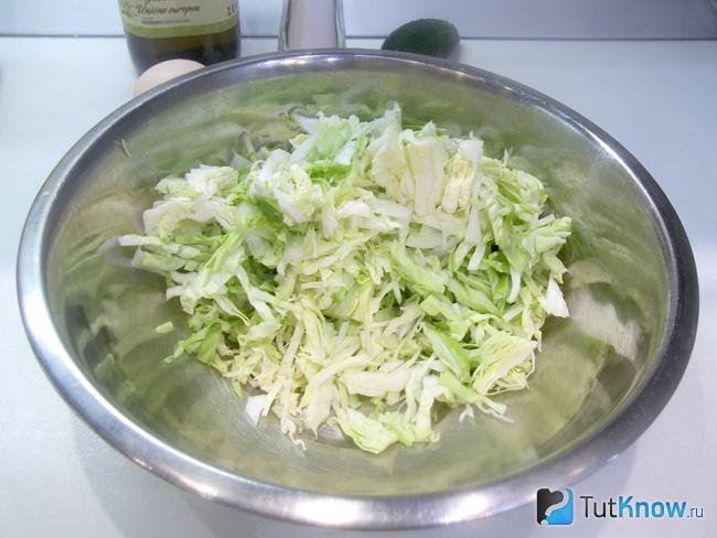 Капуста тонко нашинкована