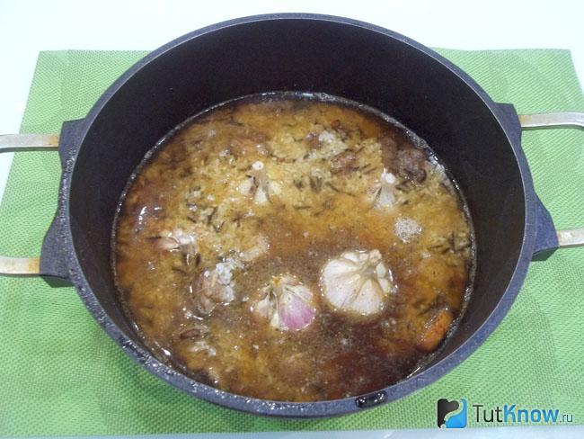 Продукты залиты водой