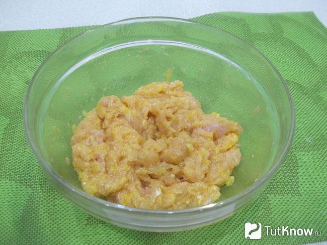 Готовый фарш для котлет из куриной грудки и манки