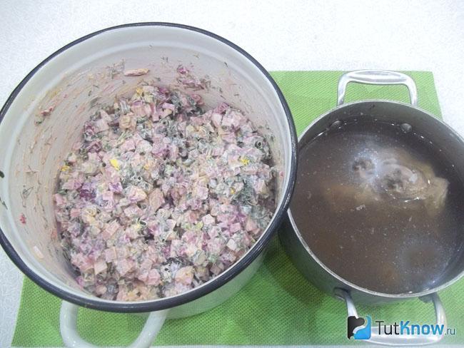 Продукты перемешаны