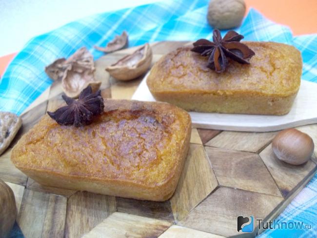 Готовые кексы из тыквы с манкой