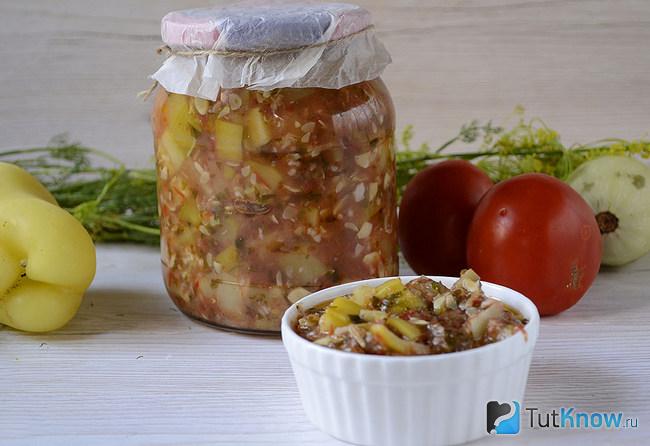Как выглядит готовая юрга из кабачков на зиму