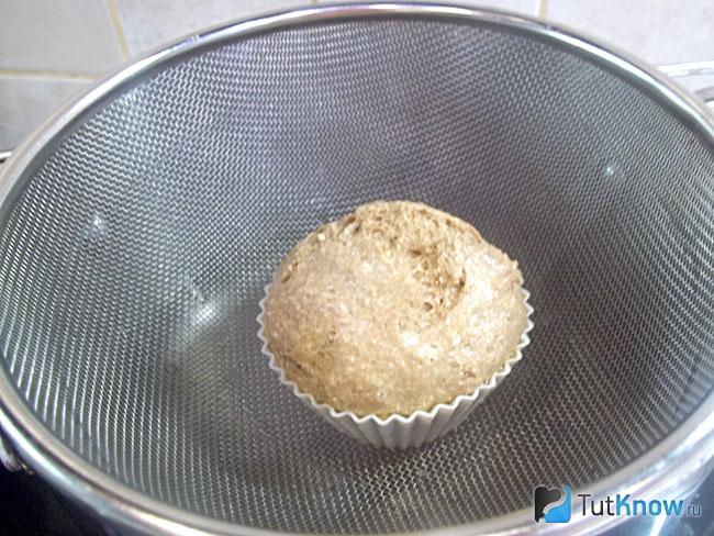 Готовое творожное шоколадное суфле с яблоками на пару