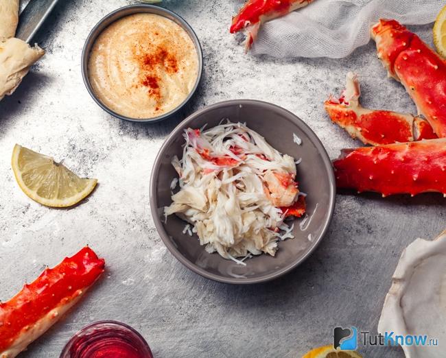 Крабовое мясо для приготовления соуcа нантуа