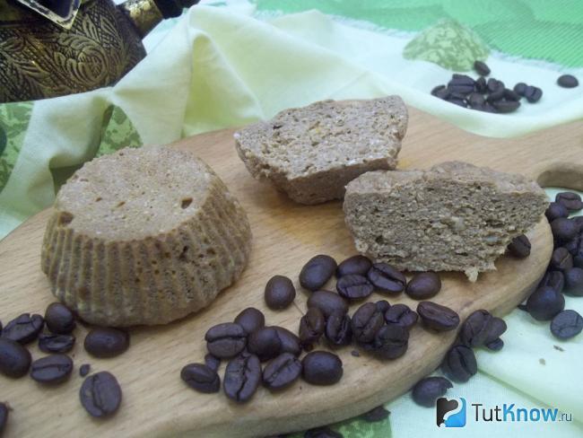 Готовое творожное шоколадное суфле с яблоками на пару