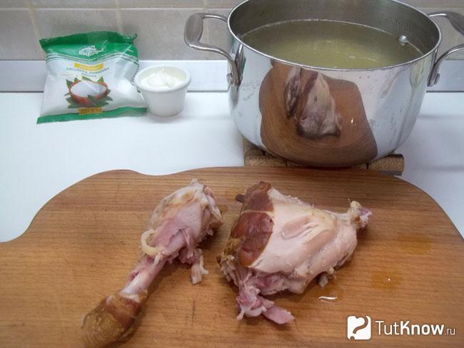 Копченая курица отварена