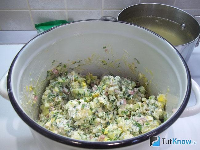 Продукты перемешаны