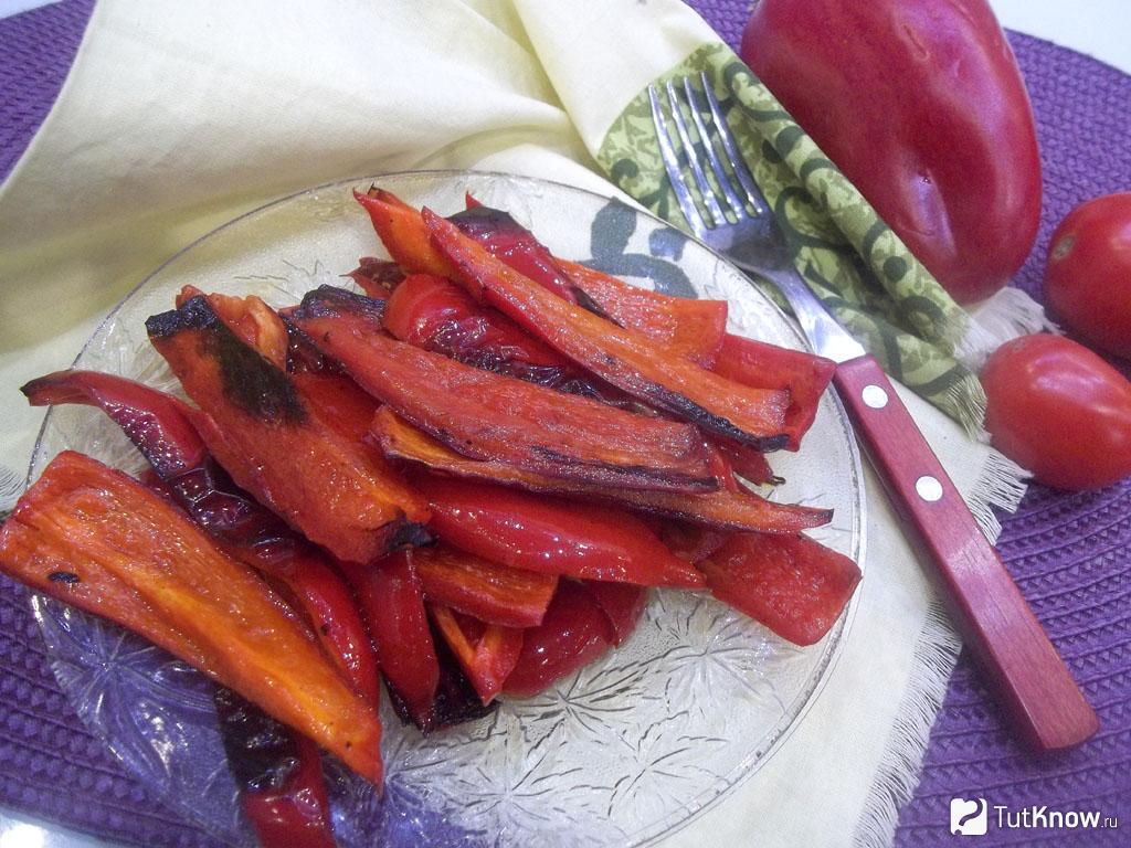 Жареный сладкий перец с помидорами и чесноком – пошаговый рецепт приготовления с фото