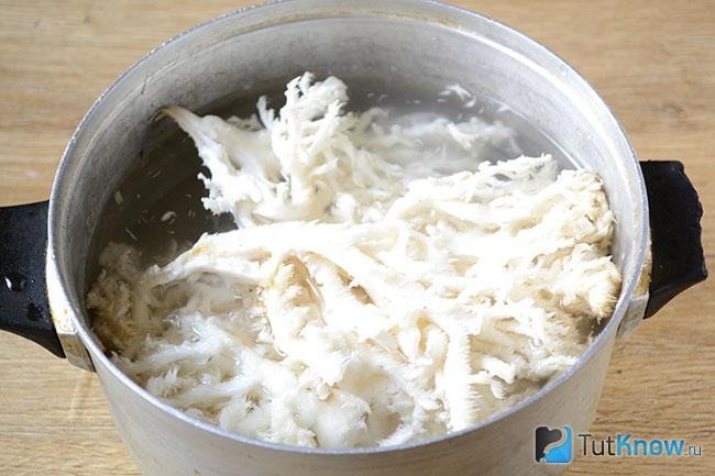 Миска с грибами оленьи рожки