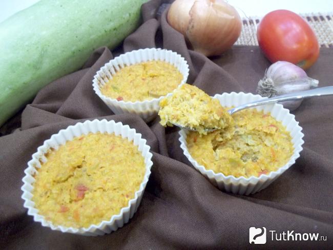 Готовые кексы из кабачковой икры и овсянки