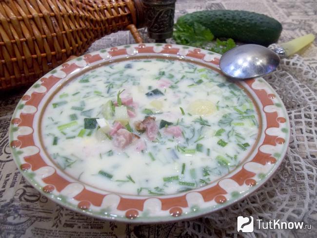 Окрошка рецепт классическая на воде с уксусом и майонезом рецепт с фото