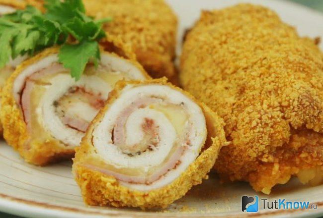 Куриные рулетики с сыром Бра