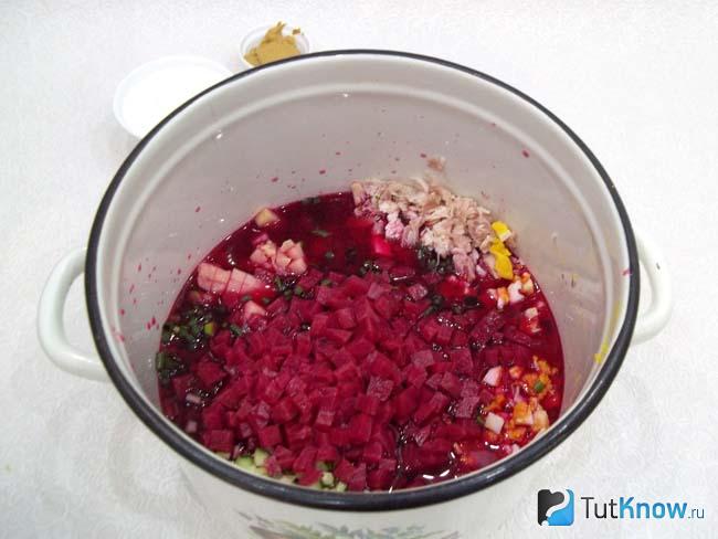 К продуктам добавлена свекла с отваром