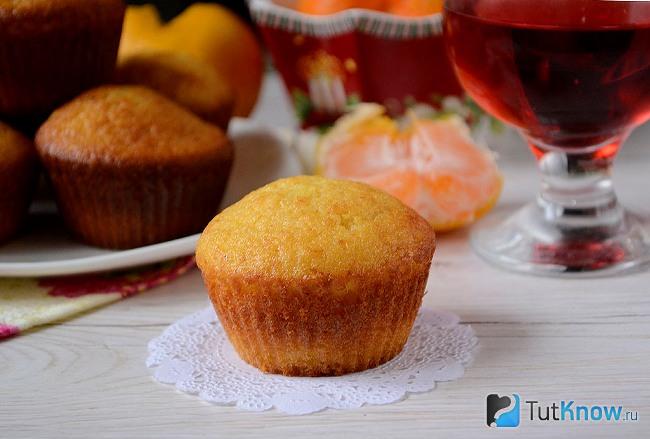 Мандариновые кексы на скорую руку для новогоднего меню