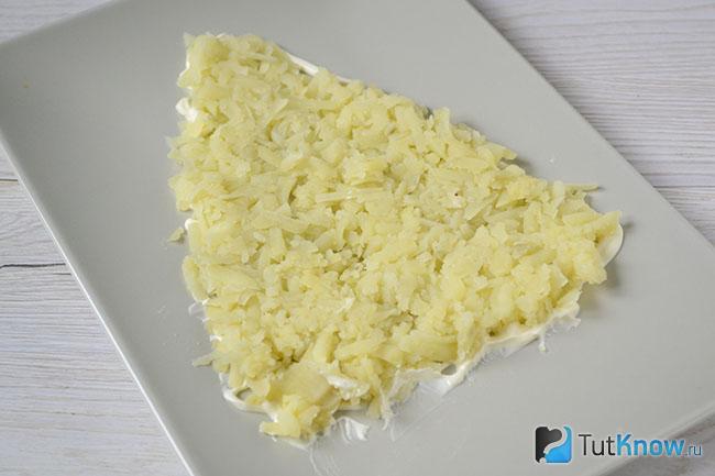 Измельченный вареный картофель