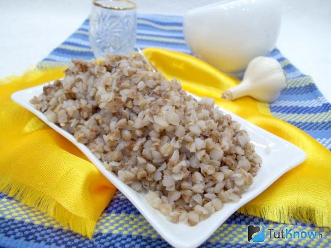 Готовая гречневая каша на воде