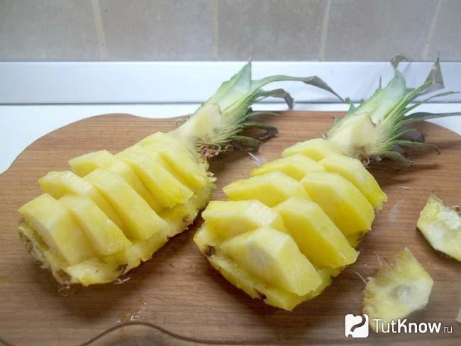 Как чистить ананас в домашних условиях фото пошагово в
