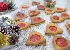 Песочное печенье Колокольчики с клубничным джемом: рецепт на Новый год