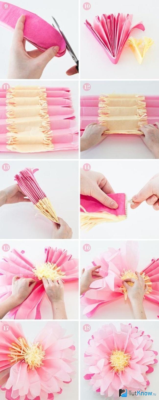 Инструкция по созданию розового цветка