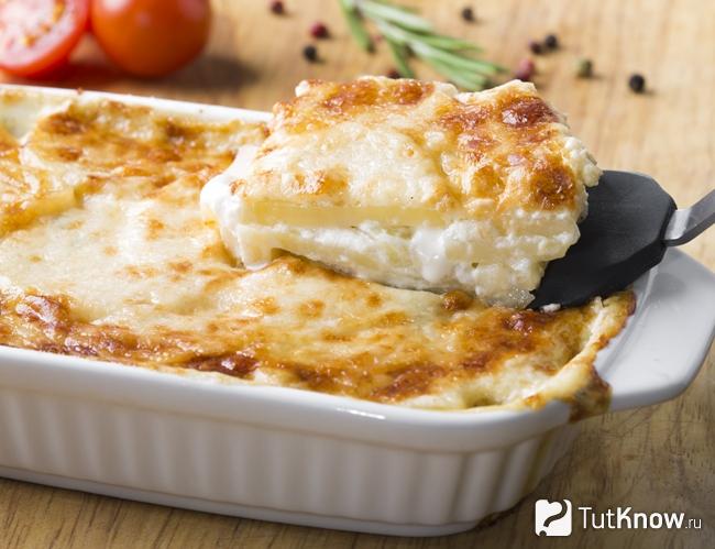 Картофельная запеканка с сыром Дабл Глостер