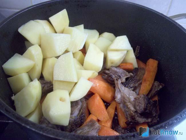 К продуктам добавлен картофель