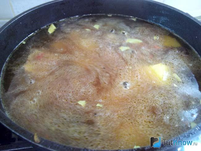Готовый суп крестьянский с уткой