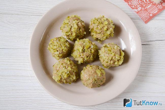 Закусочные шарики из печени
