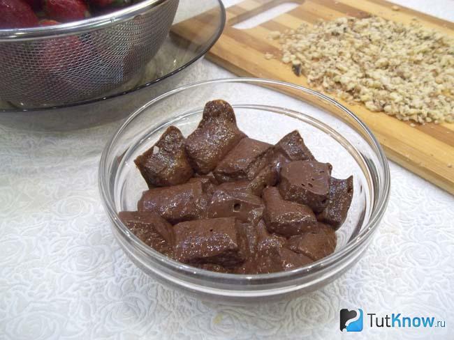 Шоколад растоплен