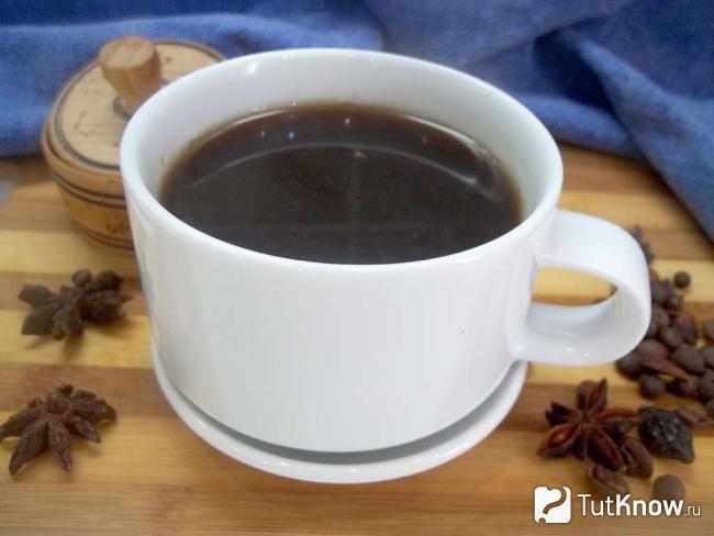 Готовое кофе с солью и черным молотым перцем