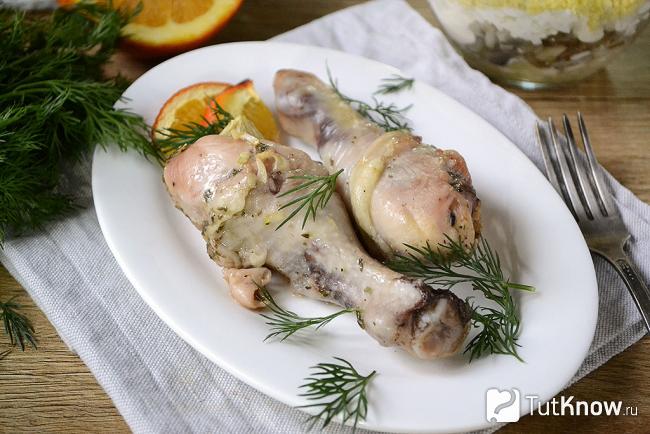Курица в духовке в апельсинах