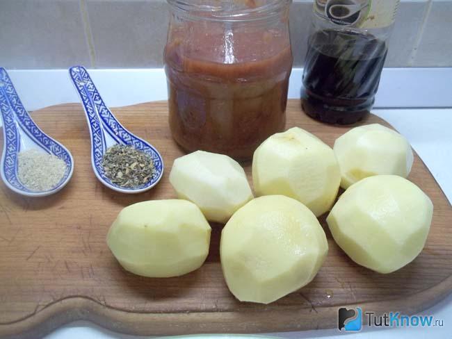 Картофель очищен
