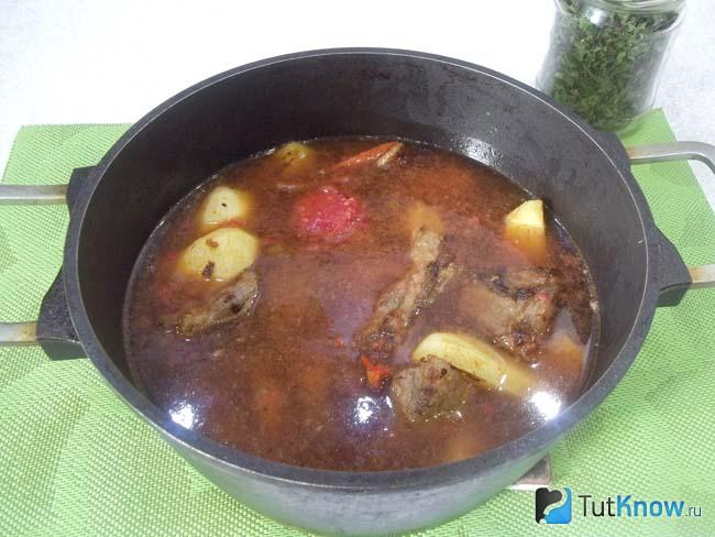 Продукты залиты водой