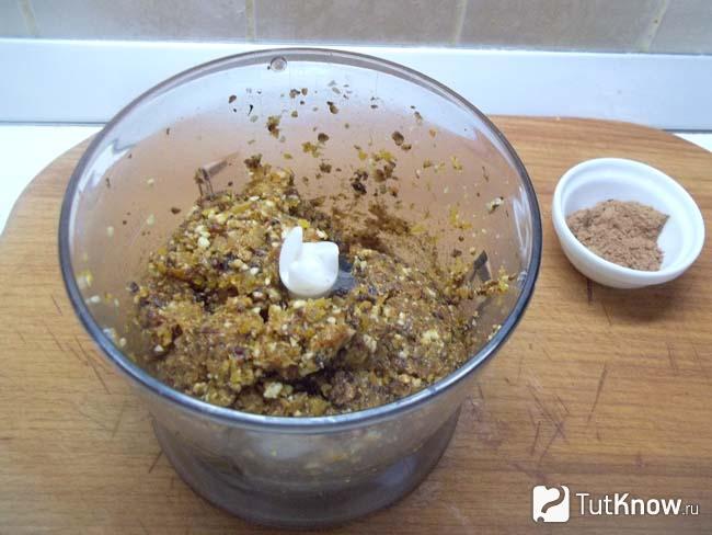 Продукты измельчены