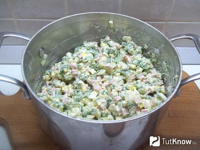 Продукты перемешаны