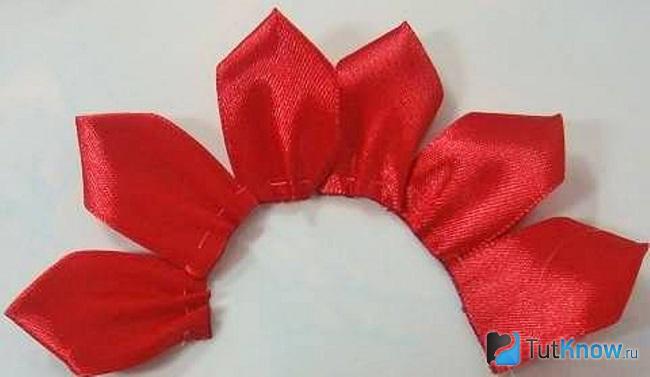 Заготовки из красной ленты