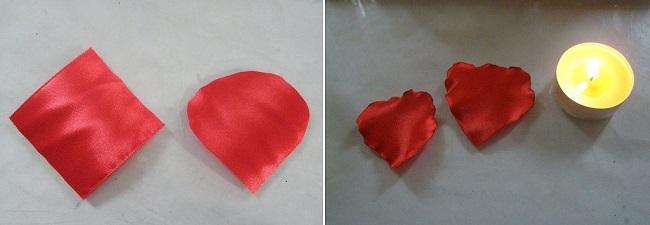 Атласные заготовки для венка своими руками