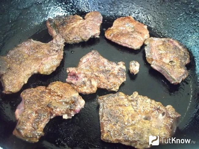 Готовые отбивные из телячьей печени