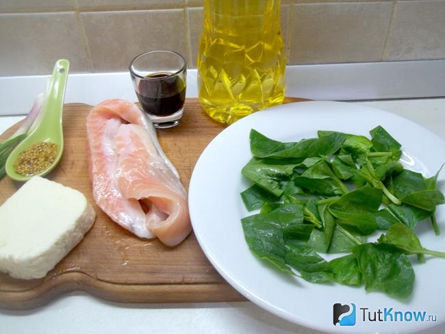 Шпинат нарезан