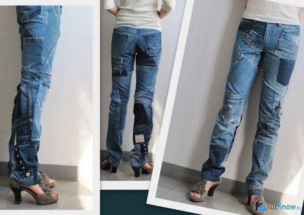 Мужские джинсы переделать в женские джинсы