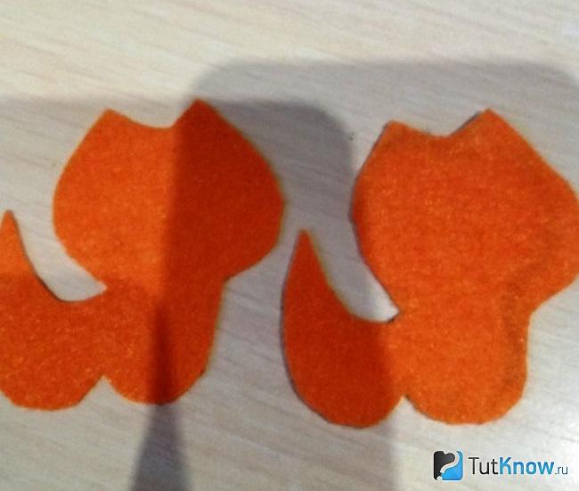 Заготовки из фетра для изготовления броши