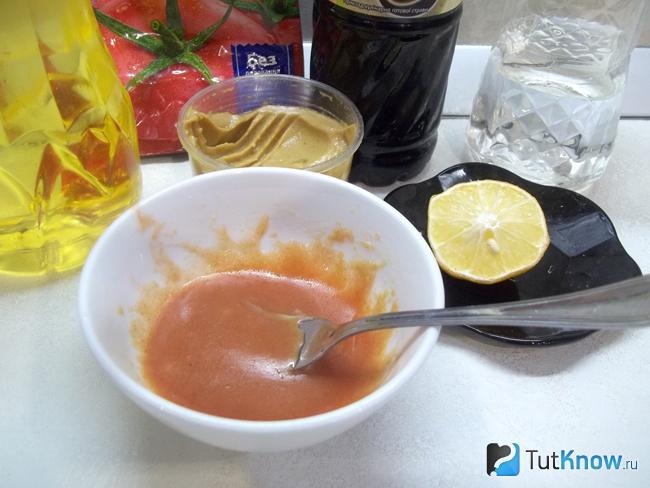 Продукты перемешаны