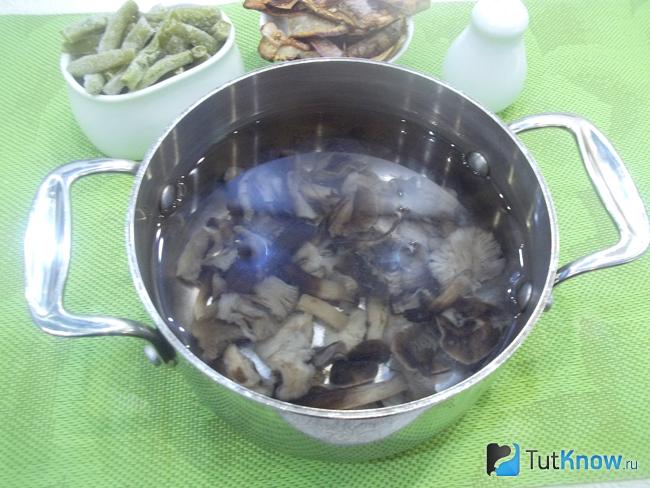Грибы залиты водой