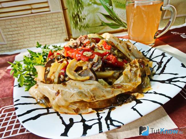 Тушеные овощи с мясом Димляма