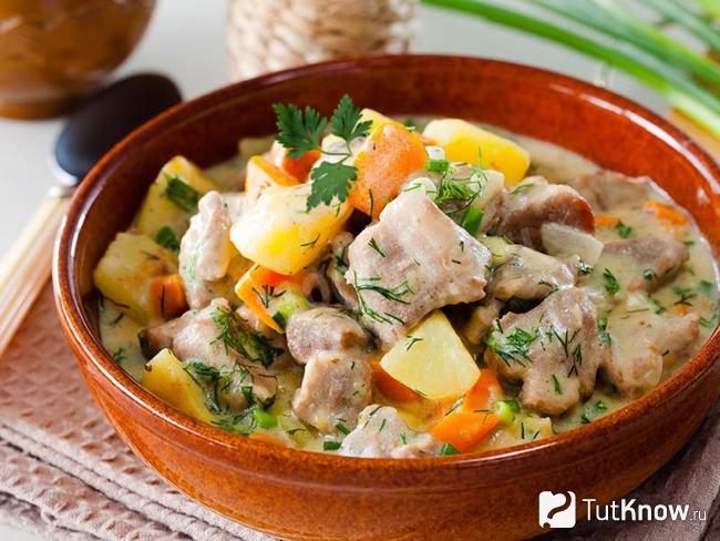 Овощи с мясом