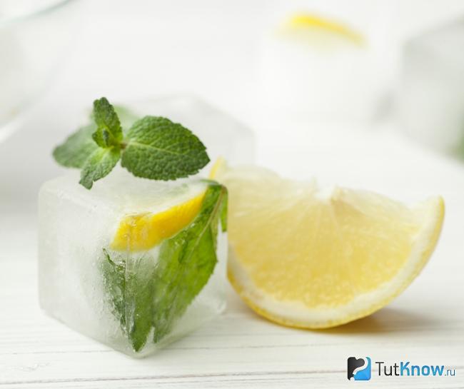 Косметический лед с лимоном для лица