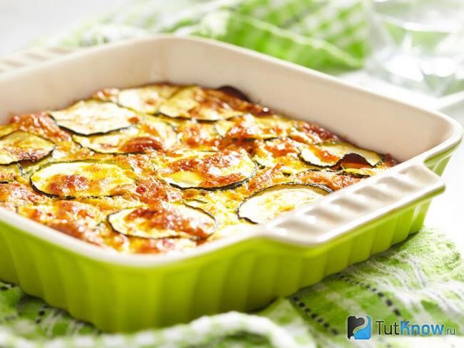 Овощная лазанья из кабачков с сыром